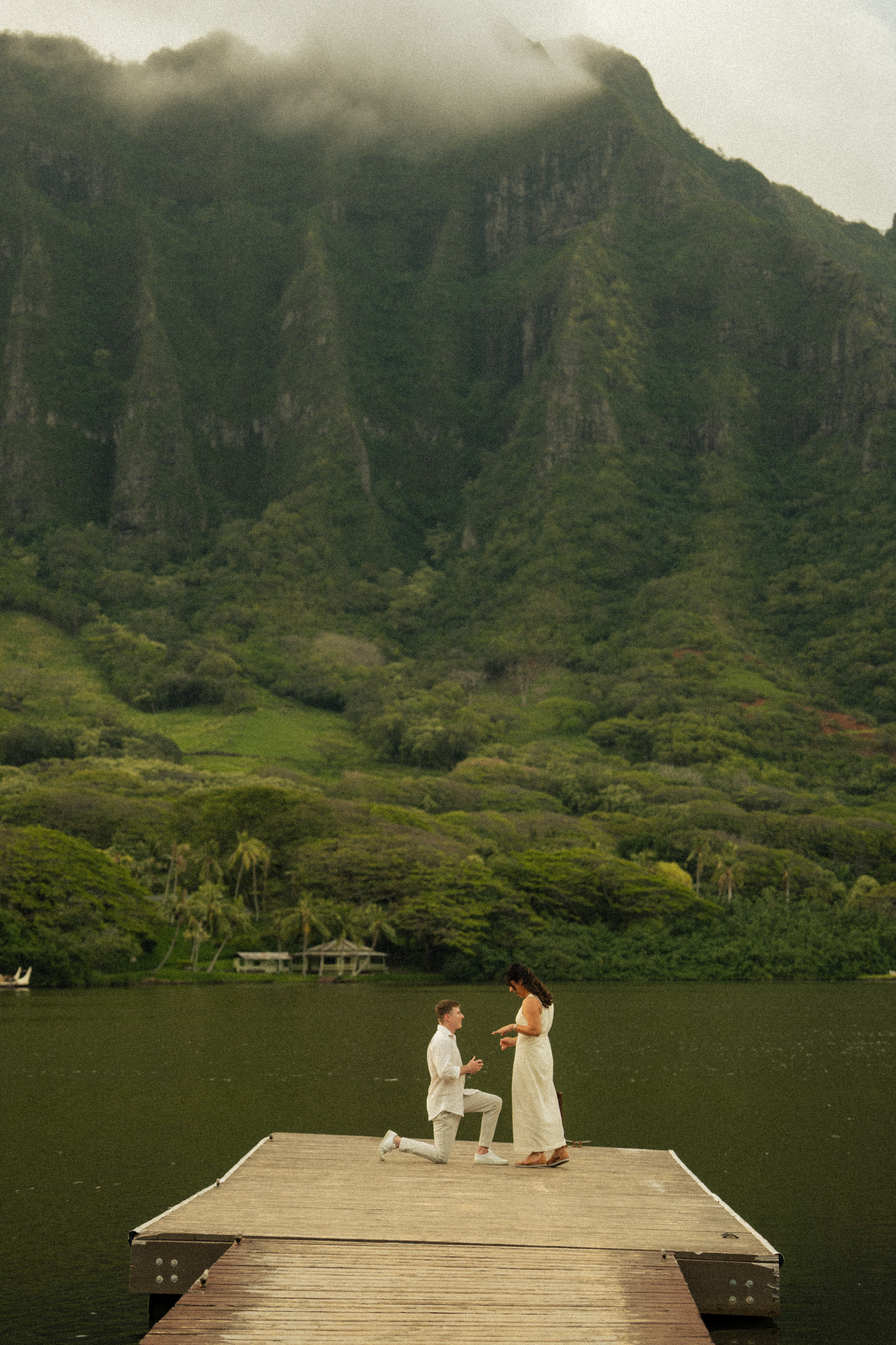 The proposal at Kualoa Ranch lagoon